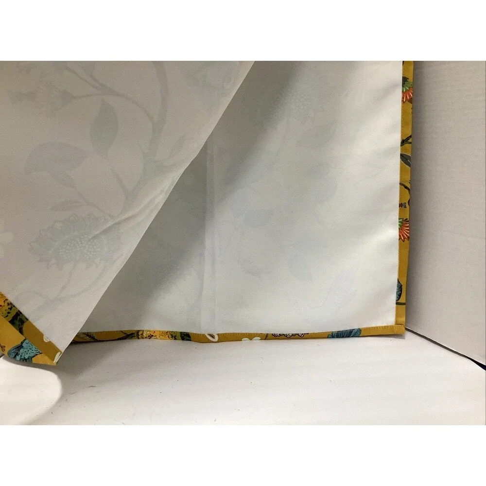 topfinel fancy hummingbird blackout curtain set of 2 floral, grommets 52”x84”